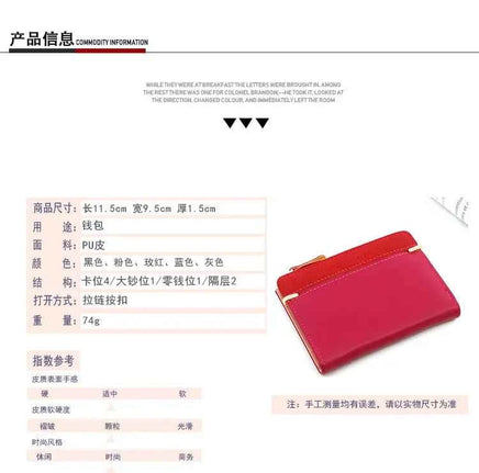 Cute Cinnamoroll Wallets Women Coin Purse Cartoon Sanrios Anime Pu Casual Money Bag Clutch Card Holder Wallet with Buttons Gift