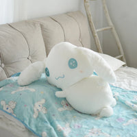 Lusy Store LLC Big Size Kuromi Plush Toy Melody Kuromi Cinnamoroll Stuffed Doll Sofa Cushion Flannel Nap Quilt Xmas Gift Plush