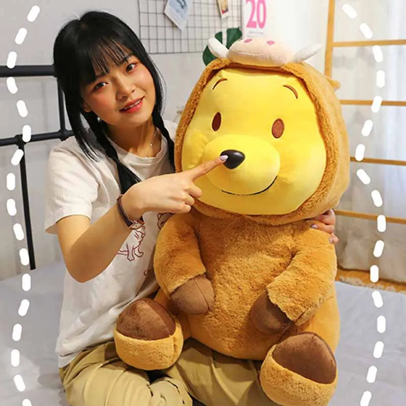 Lusy Store LLC Winnie The Pooh Stuffed Plush Toys Kawaii Bear Cosplay Squirrel Plushies Gifts for Children Stuffed Animal