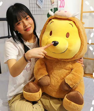Lusy Store LLC Winnie The Pooh Stuffed Plush Toys Kawaii Bear Cosplay Squirrel Plushies Gifts for Children Stuffed Animal