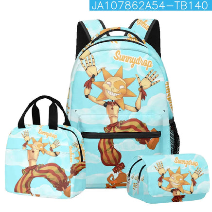 Trendy Popular Novelty sundrop FNAF 3D Printed 3pcs/Set student School Bags Travel Notebook Backpack Lunch bag Pencil Case Lusy Store