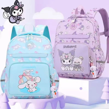 Hello Kitty Cartoon Printed Student School Bag Female Large Capacity Children's Night Reflective Casual Simple Backpack