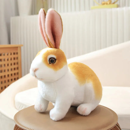 Fluffy Easter Bunny Plush Toy | Long Ear Rabbit Pillow | 9.4-11.8 in | Lusy Store Yellow-3
