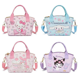 Lovely Sanrio Cinnamoroll Hello Kitty Tote Handbag Stylish Versatile with Adorable Kuromi Mymelody Prints Perfect Shoulder Bag