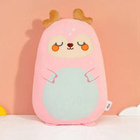 Fat Kawaii Chicken Bear Rabbit Penguin Piggy Dinosaur Plush Pillow Toys Soft Stuffed Animal Chair Cushion Gift Deer-40cm