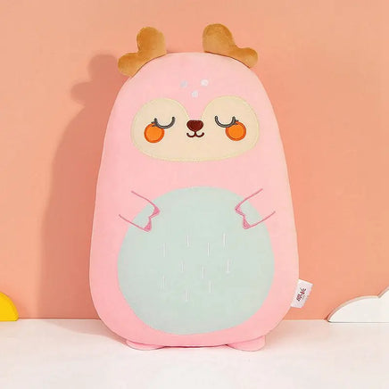 Fat Kawaii Chicken Bear Rabbit Penguin Piggy Dinosaur Plush Pillow Toys Soft Stuffed Animal Chair Cushion Gift Deer-40cm