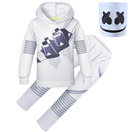 Children Halloween Costumes Anime Marshmello Plush Game Kids Cosplay Clothing Boys Girls Jumpsuit Cartoon Mardi Gras Gift1651 Lusy Store
