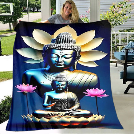 Buddha Sakyamuni Buddhism Faith Religion Soft Plush Blanket, Flannel Blanket Throw Blanket for Living Room Bedroom Bed Sofa Pray
