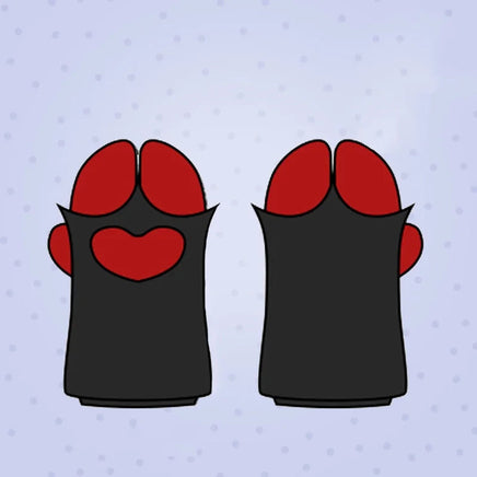 Unisex Cosplay Gloves Cartoon Sheep Hoof Shape Plush Gloves Halloween Mittens Furry Cuffs Gloves for Carnivals Party 9