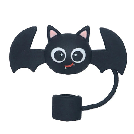1-19pcs Cartoon 3D Halloween Series Stanley Straw Covers Reusable 10mm Straw Topper Compatible With Dust-Proof Straw Tips Lid 1pcs-02 CHINA
