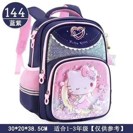 Sanrio Cute Kuromi Melody Cinnamoroll Large Capacity Backpack Boys Girls Cartoon Hello Kitty Kawaii Canvas Schoolbag 2024 Cute 6