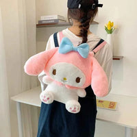 24 Styles Sanrio Plush Doll Kawaii Cinnamorol Plush Stuffed Backpack Girl's Cartoon Bag Gift Bag Girlfriend Child Birthday Gift