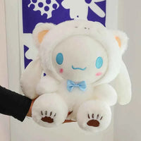 Sanrio Cinnamoroll Dog Cute Transformation into White Bear Kawaii Plush Toy Girl Cloth Doll Plush Birthday Gift for Best Friends