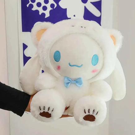 Sanrio Cinnamoroll Dog Cute Transformation into White Bear Kawaii Plush Toy Girl Cloth Doll Plush Birthday Gift for Best Friends