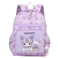 Hello Kitty Cartoon Printed Student School Bag Female Large Capacity Children's Night Reflective Casual Simple Backpack F