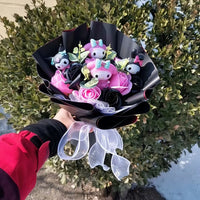 Lusy Store LLC Hello Kitty Bouquet Kuromi My Melody Plush Toys Kawaii Gifts Bouquet