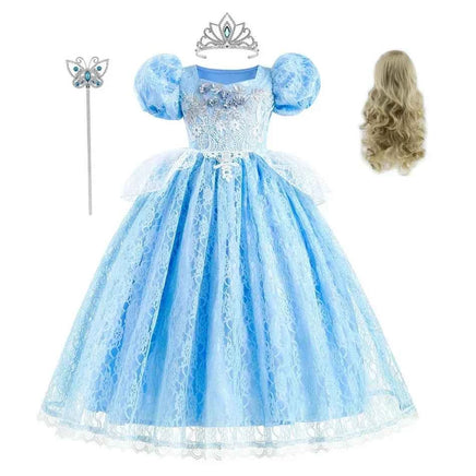 Cinderella Dress For Girls Kids Party Cosplay Halloween Costumes Kids Birthday Princess Dress Up Clothes Dress7