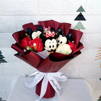 Party Anime Sitting Bear Minnie Mickey Cartoon Hand Office BouquetKids Birthday Valentine's Day Halloween Hallowmas Gift 1 Without LED
