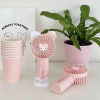 Sweet Mini Fan Cartoon Cinnamoroll Hello Kitty Kuromi Melody Small Fan