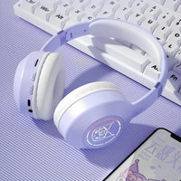 Kuromi Bluetooth Headphone Wireless Headsets Anime Cartoon Stereo Cinnamoroll Headset Earphone with Mic Fashion Gifts