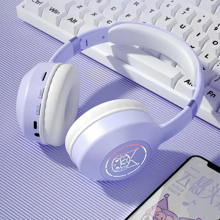 Kuromi Bluetooth Headphone Wireless Headsets Anime Cartoon Stereo Cinnamoroll Headset Earphone with Mic Fashion Gifts