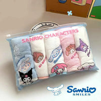 5pcs Sanrio Cinnamoroll Kids Towel Kuromi my melody Absorbent Face Wash Bath Dry Hair Towel Soft Coral Velvet Embroidery Towel 5pcs