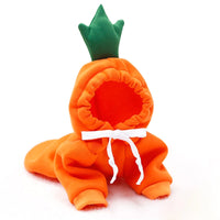 Cute Fruit Dog Clothes for Small Dogs Hoodies Warm Fleece Pet Clothing for Puppy Small Medium Dogs Orange