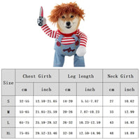 Funny Pet Dog Cosplay Clothes Novelty Puppy Halloween Costumes Sweatshirt Christmas Festival Party Outfit Pet Dress Dog Coat A