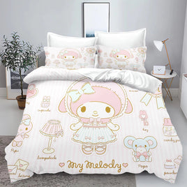 Sanrio, Hello Kitty 3D Children'S Printed Cute Cartoon100% Polyester Bedding Set Duvet Cover Set Bedding Sets Anime Home 4