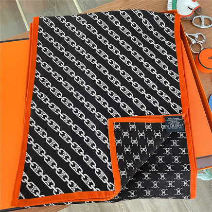 POBING 30% Silk 70%Cashmere Scarf Women Hand Rolled Luxury Printed Long Scarves Wraps Bandana Big Shawls Hijabs Female Foulards Lusy Store