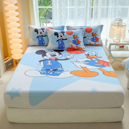 Hello Kitty Fitted Sheet Bed Cover Nonslip Mattress Cover Soft Bedding Brushed Protector D