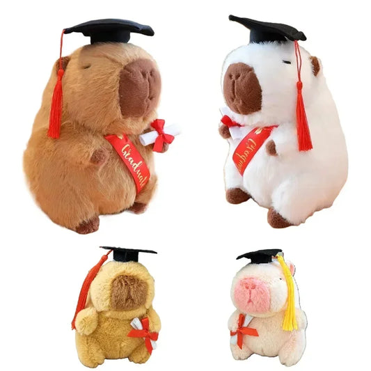 Lusy Store LLC Doctor Hat Capybara Plush Toy Graduate Plush Dolls Cute Stuffed Animal Plushie Gift Plush