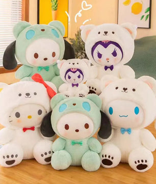 Hello Kitty Plush Cinnamonroll Pochacco Kuromi Doll Cos Bear Cute Gifts