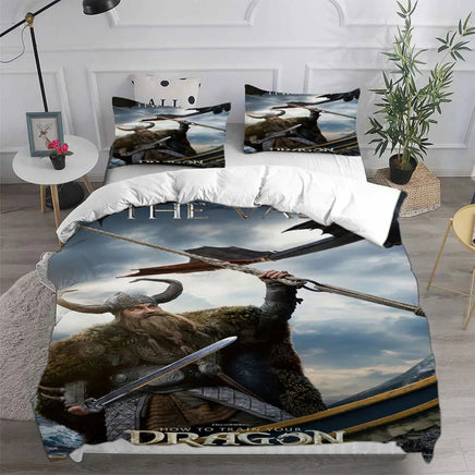 How to Train Your Dragon Bedding Sets Comforter Quilt Bed Cover Duvet Cover Pillow Case 2-3 Pieces Sets Bedroom Decoration Lusy Store