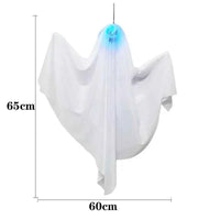 1-10PCS Halloween Scary LED Lights Glowing Hanging Ghost Venue Setting Horror Door Hanging Haunted House Props Halloween Props