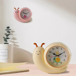 Children's Cute Alarm Clock Cartoon Snail Small Bedroom Home Wall Decor Hanging Table Clock
