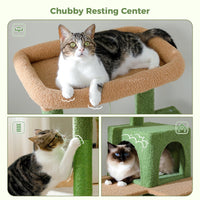 Large Cactus Cat Tree with Hammock & Condo