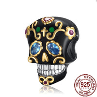 Gothic 2025 Charms 925 Sterling Silver Halloween Nightmare Skull Skeleton Beads Fit Snake Chain Bracelet Necklace DIY Jewelry OMT407