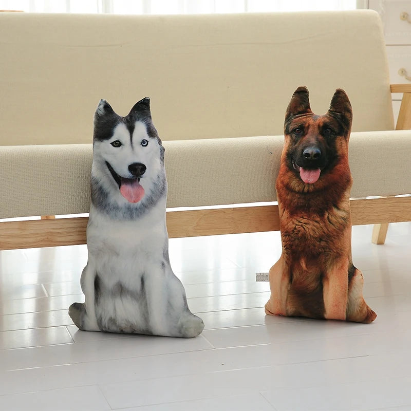 Lusy Store LLC Cute Lifelike 3D Cat Dog Plush Toys Stuffed Soft Animal 50cm Sleep Pillow Sofa Cushion Home Decor Gift Plush