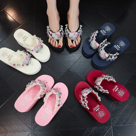 Hello Kitty Sanrio Soft Flip Flop Sandals Y2k Beach Slides Shoes Women Casual Wedge High Heels Platform For Slippers Ladies Gift