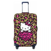 Hello Kitty Leopard Suitcase Cover Cruise Trip Protection Vacation Strectch Luggage Supplies 1