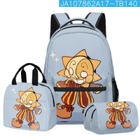 Trendy Popular Novelty sundrop FNAF 3D Printed 3pcs/Set student School Bags Travel Notebook Backpack Lunch bag Pencil Case Lusy Store