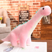 Dinosaur Stuffed Toy - Cuddly Plush Tanystropheus - 19.7in/31.5in - Lusy Store Pink