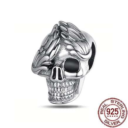 Gothic 2025 Charms 925 Sterling Silver Halloween Nightmare Skull Skeleton Beads Fit Snake Chain Bracelet Necklace DIY Jewelry OMT052