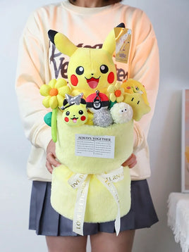 Pokemon Kawaii Plush Pikachu Bouquet Creative Cute Birthday Gift