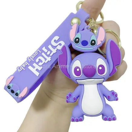 Anime Characters Keychain Set - Mickey Mouse, Minnie, Lilo & Stitch - for Kids, Car Pendant - Lusy Store LLC