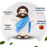Lusy Store LLC 15 inch Breath Jesus Soothes Plush Toy Soft Soothing Plushies Comforting Heart Toy Easter Gifts Plush