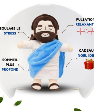 Lusy Store LLC 15 inch Breath Jesus Soothes Plush Toy Soft Soothing Plushies Comforting Heart Toy Easter Gifts Plush