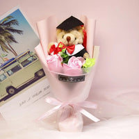 Bear Flower Bouquet Mini Graduation Bouquet Party Decor Gift