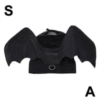 1Pcs Halloween Cute Pet Clothes Black Bat Wings Harness Costume Cosplay Cat Dog Halloween Party for Pet Supplies A